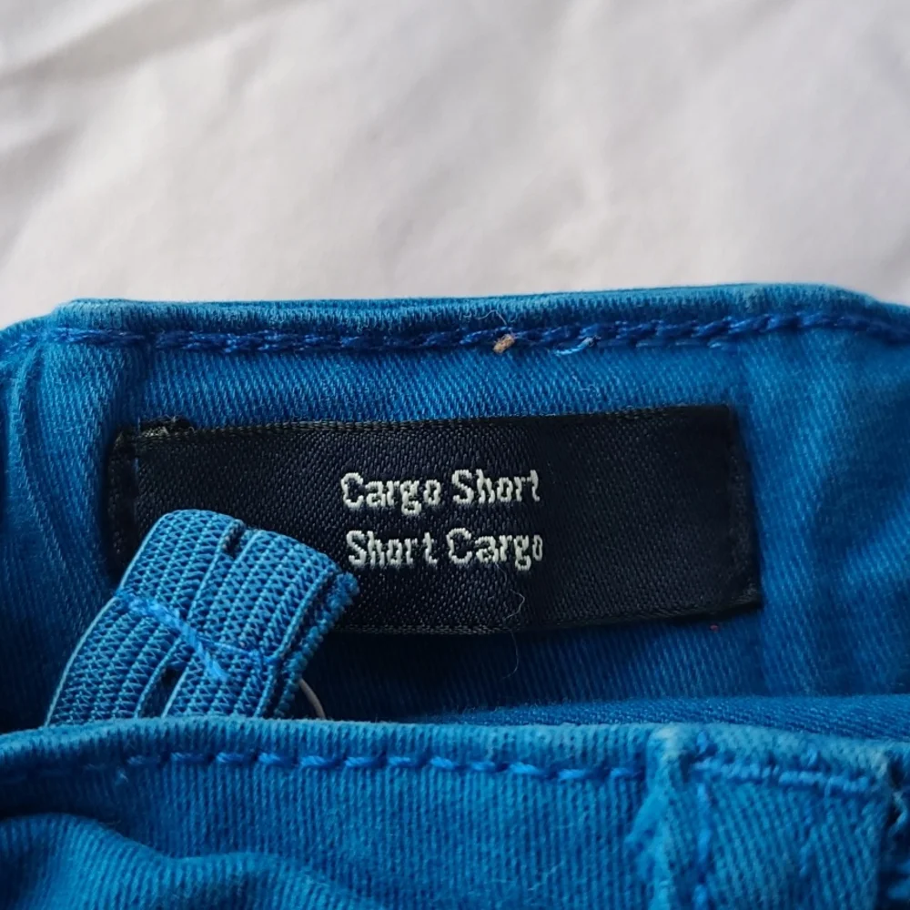 TRUE RELIGION CUTOFF JEANS BOYS BLUE CARGO SHORTS SIZE 10. B'92 - Picture 8 of 10